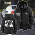 Winter Sports Vehicle Fleece Windbreaker Jacket, All-Weather Fleece Shield HVN1451AR - Black
