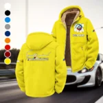 High-Speed Car Winter Fleece Jacket, Insulated Sport Hoody HVN1451BM - Yellow