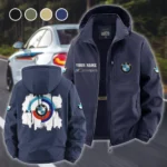 High-Speed Car Fleece Windbreaker Jacket, Windproof Fleece Hybrid HVN1451BM - Navy