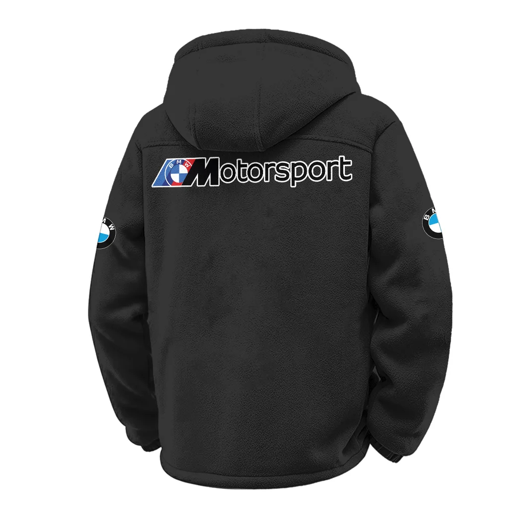 High-Speed Car Winter Fleece Jacket, Sub-Zero Fleece Jacket HVN1451BM - Black - Image 3