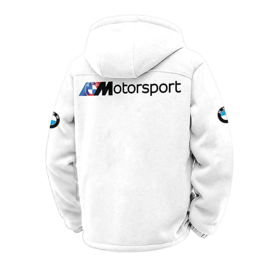 High-Speed Car Winter Fleece Jacket, Sub-Zero Fleece Jacket HVN1451BM - White - Image 3
