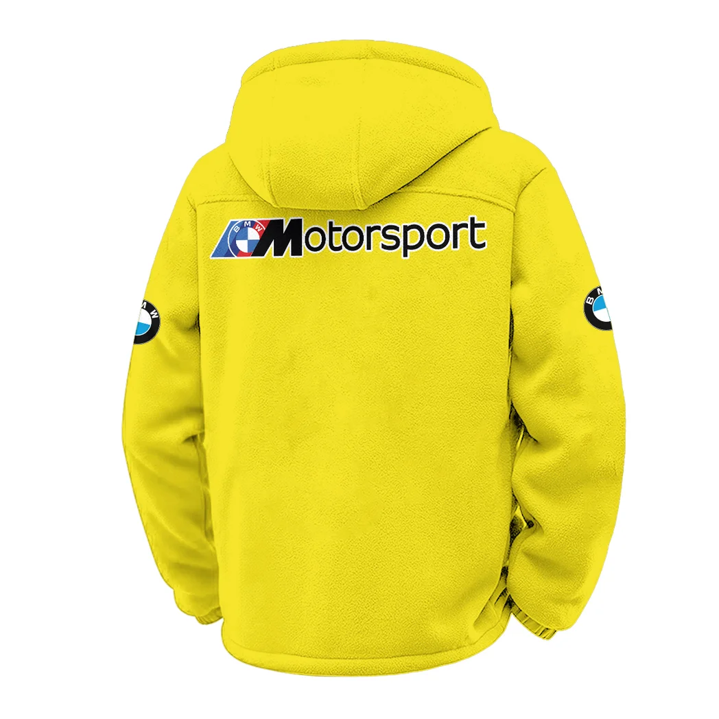 High-Speed Car Winter Fleece Jacket, Sub-Zero Fleece Jacket HVN1451BM - Yellow - Image 3