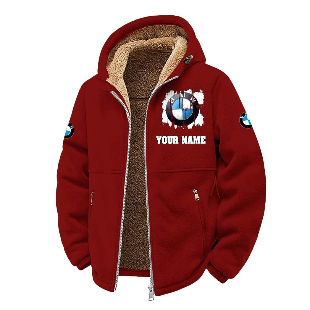 Flagship Sedan Winter Fleece Jacket, Deep Winter Comfort Fleece HVN1451BM - Wine - Image 2