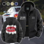 Hypercar Fleece Windbreaker Jacket, Dual-Layer Protection Jacket HVN1451BU - Black