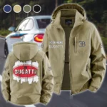 Hypercar Fleece Windbreaker Jacket, Dual-Layer Protection Jacket HVN1451BU - Khaki