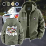 Classic Drive Streetwear Hoodie Fleece Windbreaker Jacket, Weather-Guard Fleece HVN1451CA - Green
