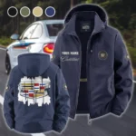 Classic Drive Streetwear Hoodie Fleece Windbreaker Jacket, Weather-Guard Fleece HVN1451CA - Navy