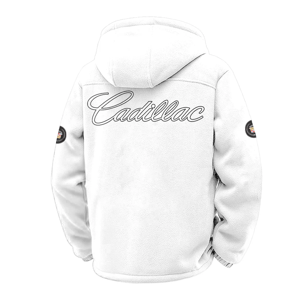 Classic Drive Streetwear Hoodie Winter Fleece Jacket, Superior Thermal Protection HVN1451CA - White - Image 3
