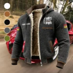 Off-Road Adventure Bike Fleece-Lined Hooded Jacket, Rapid-Dry Fleece-Lined Hoody HVN1451CA - Grey