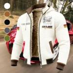 Off-Road Adventure Bike Fleece-Lined Hooded Jacket, Rapid-Dry Fleece-Lined Hoody HVN1451CA - White