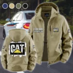 Construction Equipment Fleece Windbreaker Jacket, Multi-Sport Weather Jacket HVN1451CI - Khaki