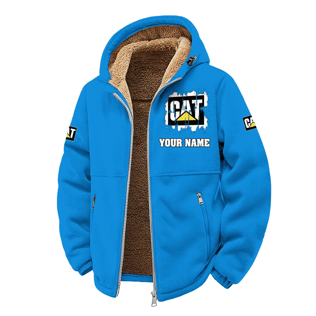 Construction Equipment Winter Fleece Jacket, Technical Mid-Layer Jacket HVN1451CI - Cyan - Image 2