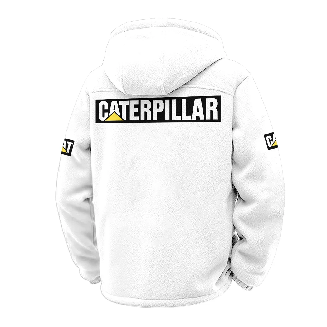 Construction Equipment Winter Fleece Jacket, Technical Mid-Layer Jacket HVN1451CI - White - Image 3