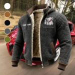 Racing Classic Fleece-Lined Hooded Jacket, Arctic Protection Hooded Zip HVN1451CO - Grey