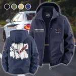 American Muscle Fleece Windbreaker Jacket, Cold-Air Cycling Shell HVN1451CO - Navy