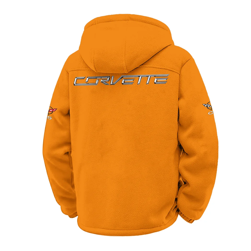 American Muscle Winter Fleece Jacket, All-Mountain Sport Jacket HVN1451CO - Orange - Image 3