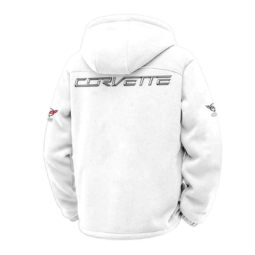 American Muscle Winter Fleece Jacket, All-Mountain Sport Jacket HVN1451CO - White - Image 3