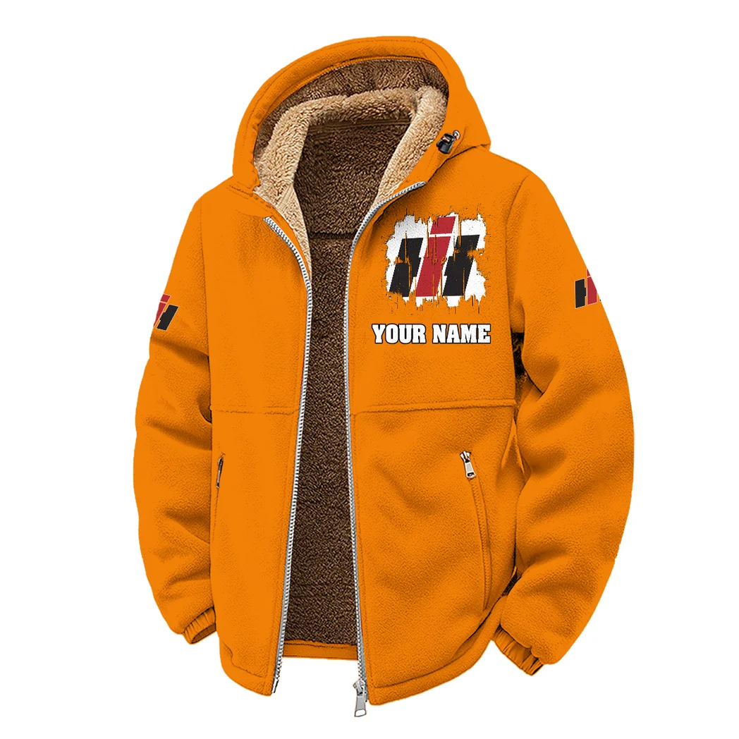 Rural Equipment Winter Fleece Jacket, Cold Weather Hiking Fleece HVN1451CS - Orange - Image 2