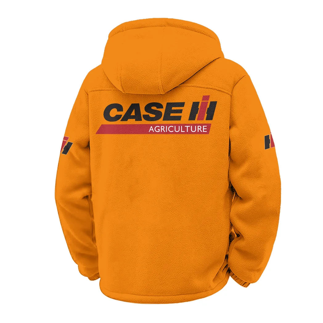 Rural Equipment Winter Fleece Jacket, Cold Weather Hiking Fleece HVN1451CS - Orange - Image 3