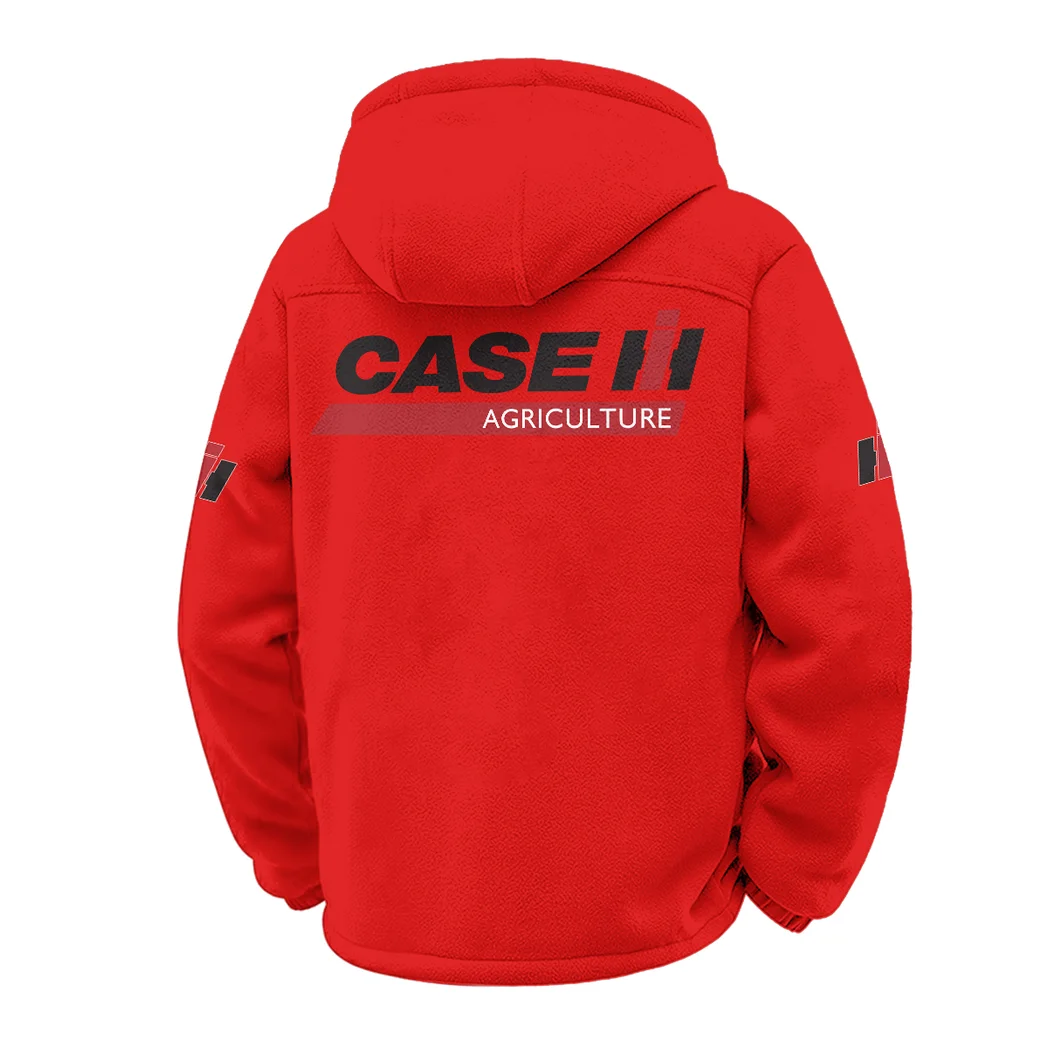 Rural Equipment Winter Fleece Jacket, Cold Weather Hiking Fleece HVN1451CS - Red - Image 3