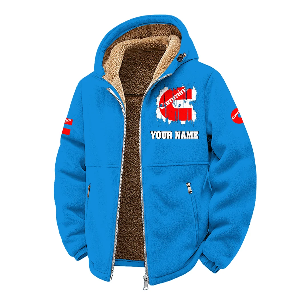 ProForce Diesel Winter Fleece Jacket, Cross-Training Thermal Zip HVN1451CU - Cyan - Image 2