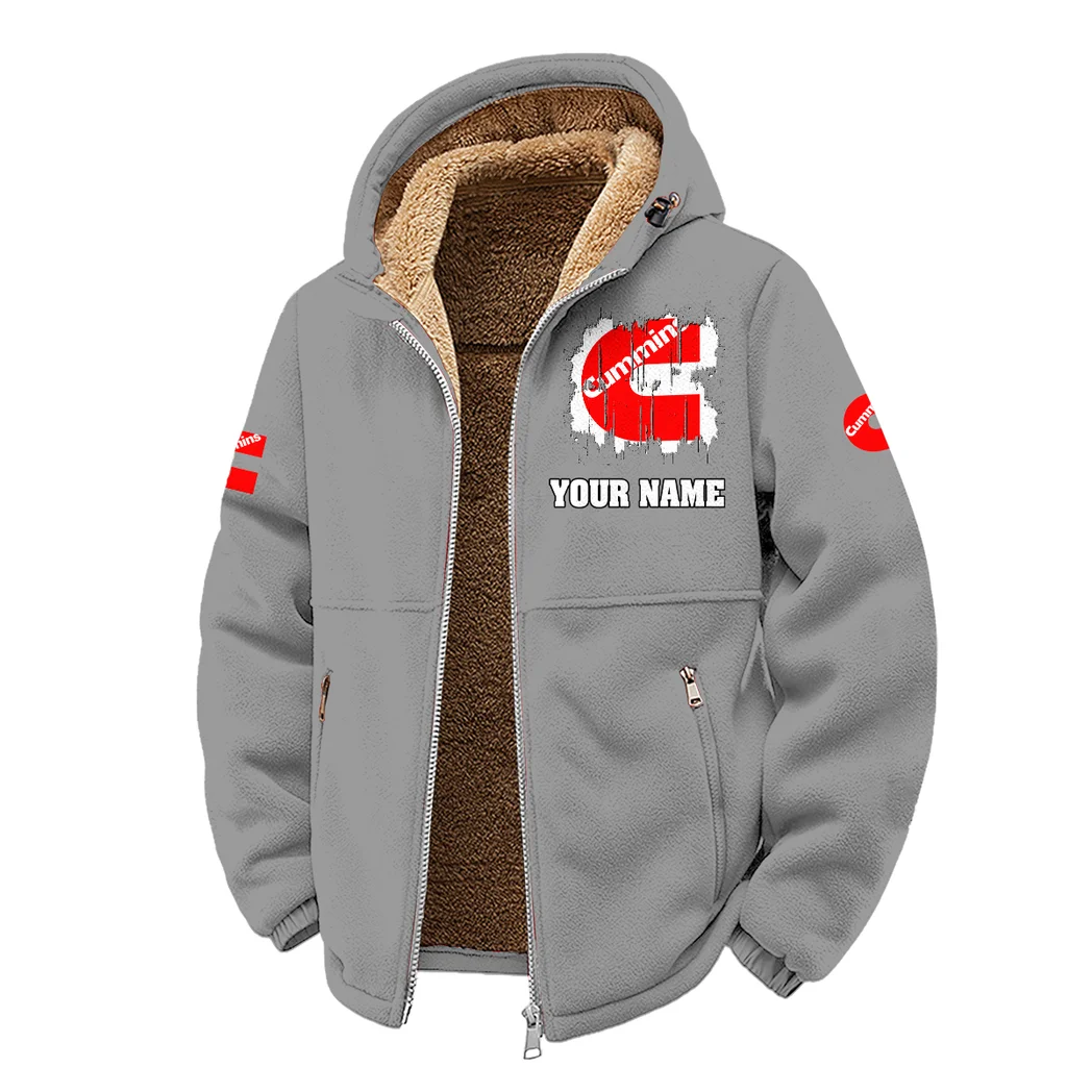 ProForce Diesel Winter Fleece Jacket, Cross-Training Thermal Zip HVN1451CU - Grey - Image 2