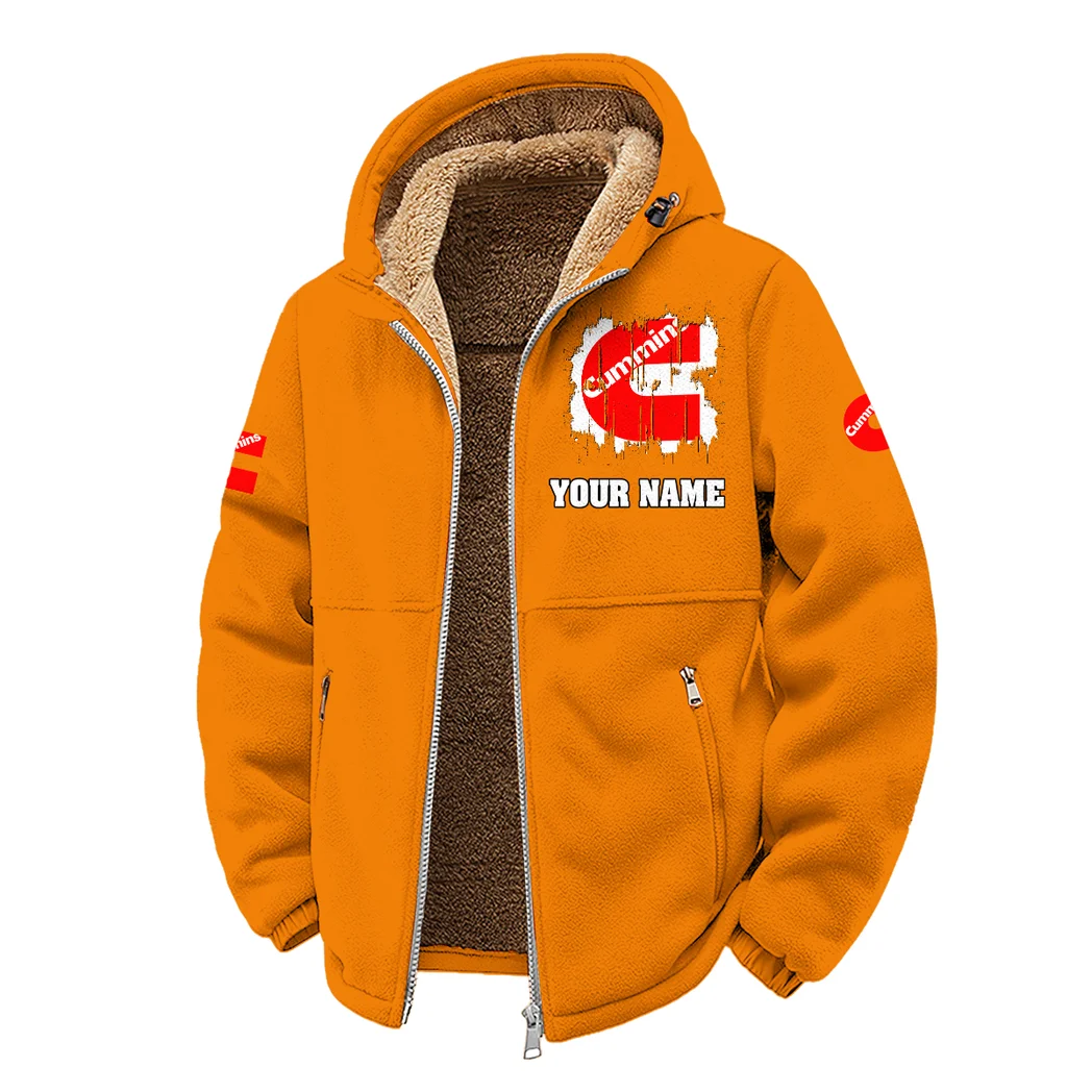ProForce Diesel Winter Fleece Jacket, Cross-Training Thermal Zip HVN1451CU - Orange - Image 2