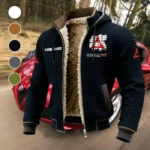 American Muscle Car Fleece-Lined Hooded Jacket, Deep Winter Insulated Hoody HVN1451DC - Black