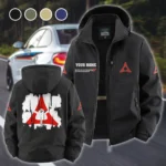 American Muscle Car Fleece Windbreaker Jacket, Cross-Training Wind Shell HVN1451DC - Black