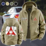 American Muscle Car Fleece Windbreaker Jacket, Cross-Training Wind Shell HVN1451DC - Khaki