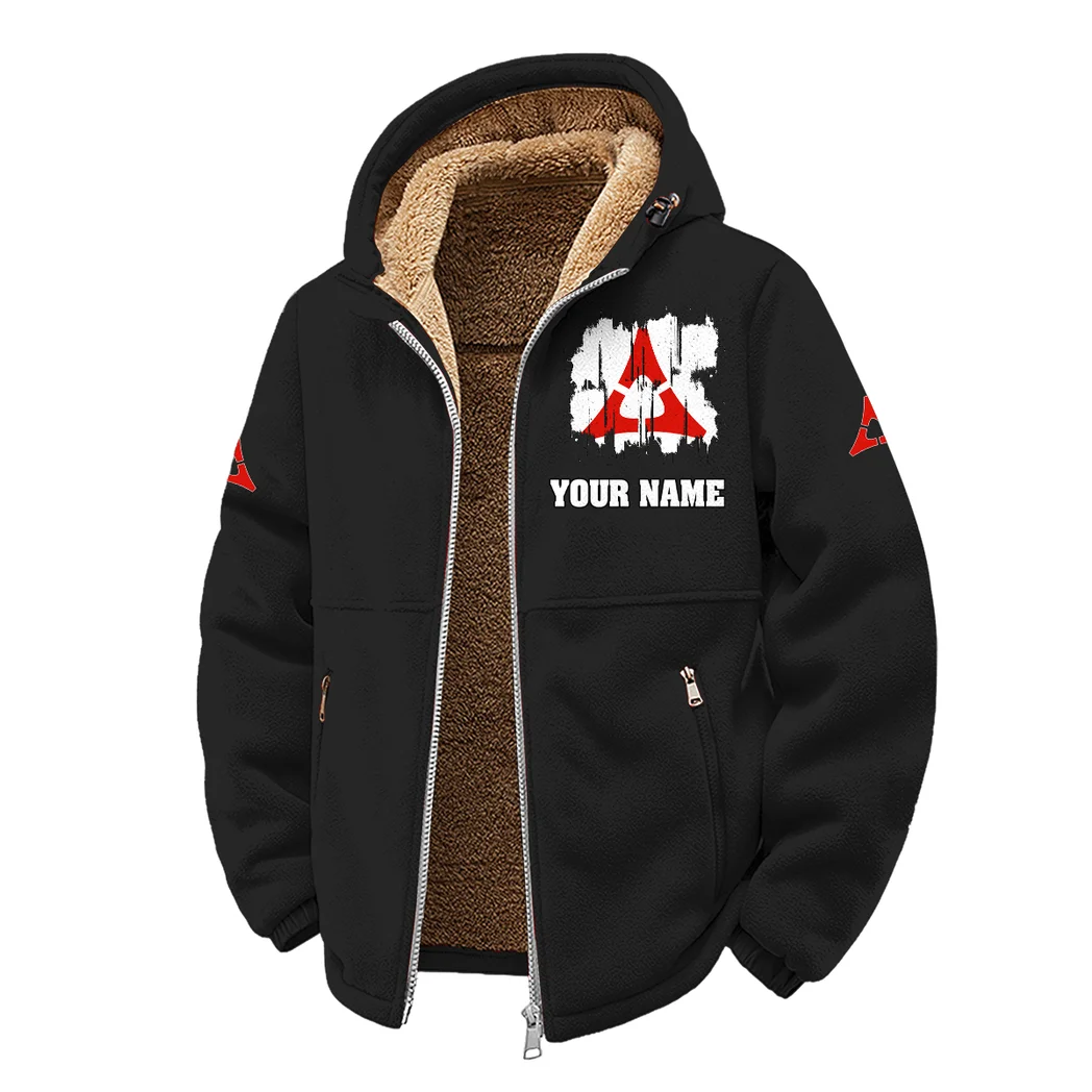 American Muscle Car Winter Fleece Jacket, Ski & Snowboard Mid-Layer HVN1451DC - Black - Image 2