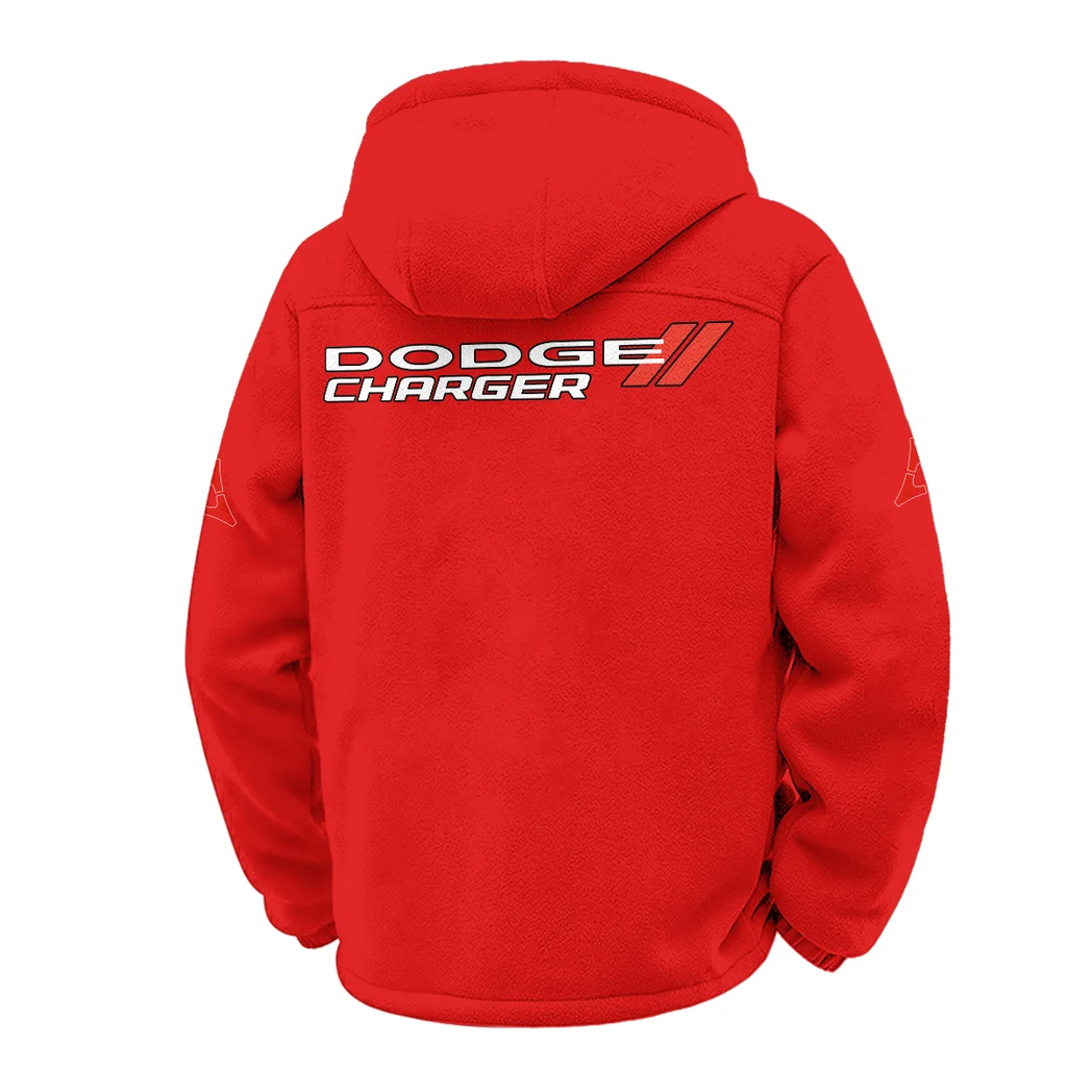 American Muscle Car Winter Fleece Jacket, Ski & Snowboard Mid-Layer HVN1451DC - Red - Image 3