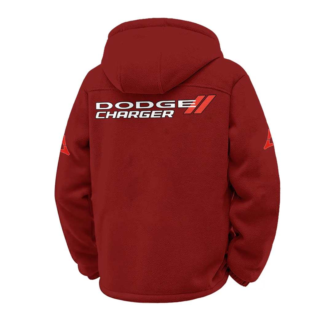 American Muscle Car Winter Fleece Jacket, Ski & Snowboard Mid-Layer HVN1451DC - Wine - Image 3
