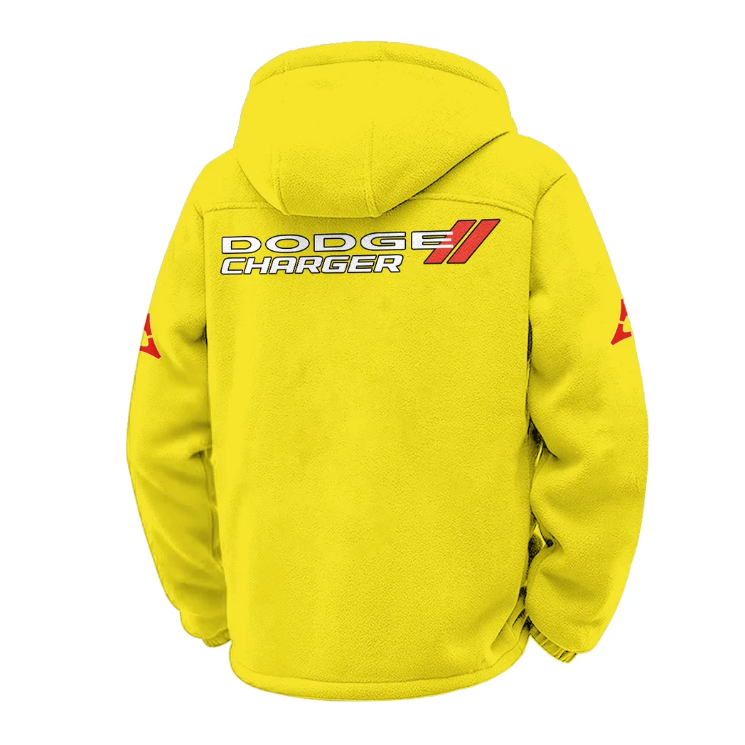 American Muscle Car Winter Fleece Jacket, Ski & Snowboard Mid-Layer HVN1451DC - Yellow - Image 3