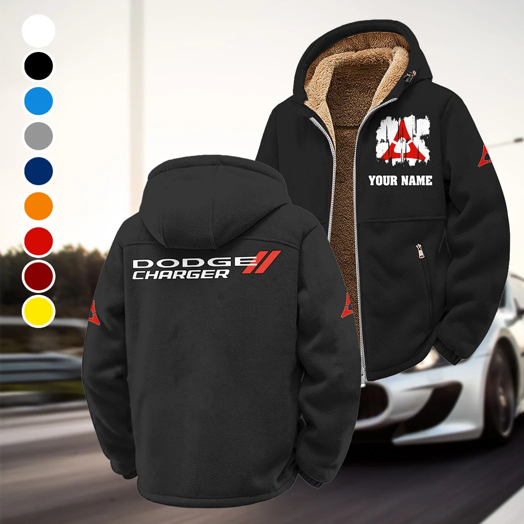 American Muscle Car Winter Fleece Jacket, Ski & Snowboard Mid-Layer HVN1451DC - Black