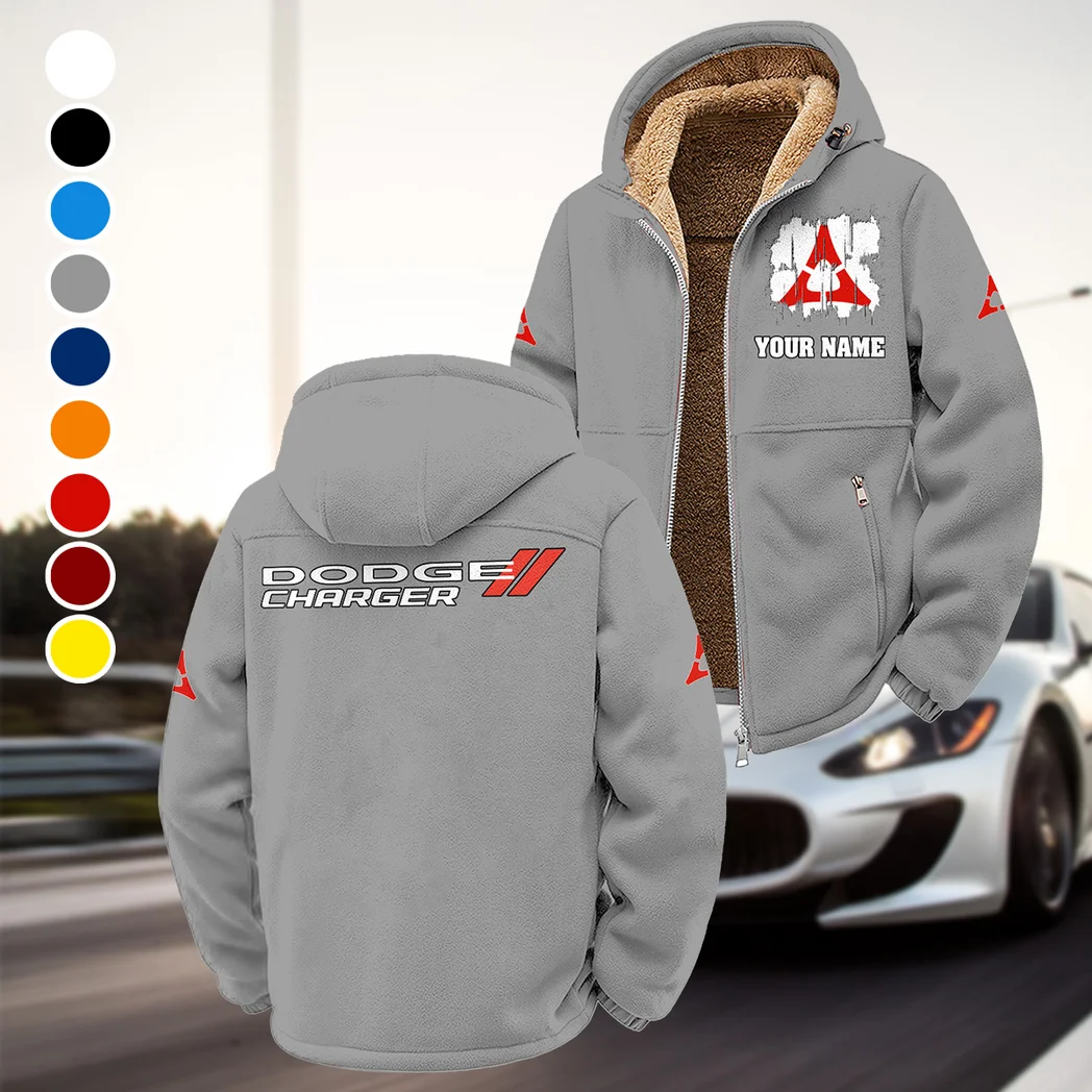 American Muscle Car Winter Fleece Jacket, Ski & Snowboard Mid-Layer HVN1451DC - Grey