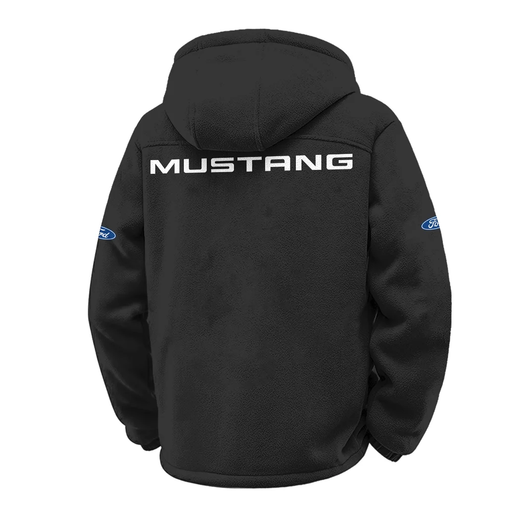 Two-Door Sports Car Winter Fleece Jacket, Ultra-Soft Fleece Shell HVN1451FM - Black - Image 3