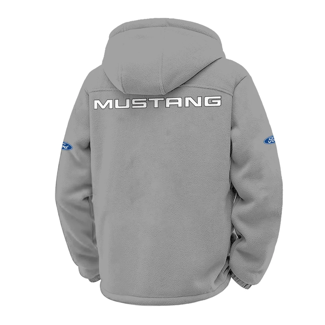 Two-Door Sports Car Winter Fleece Jacket, Ultra-Soft Fleece Shell HVN1451FM - Grey - Image 3
