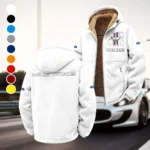 Two-Door Sports Car Winter Fleece Jacket, Ultra-Soft Fleece Shell HVN1451FM - White