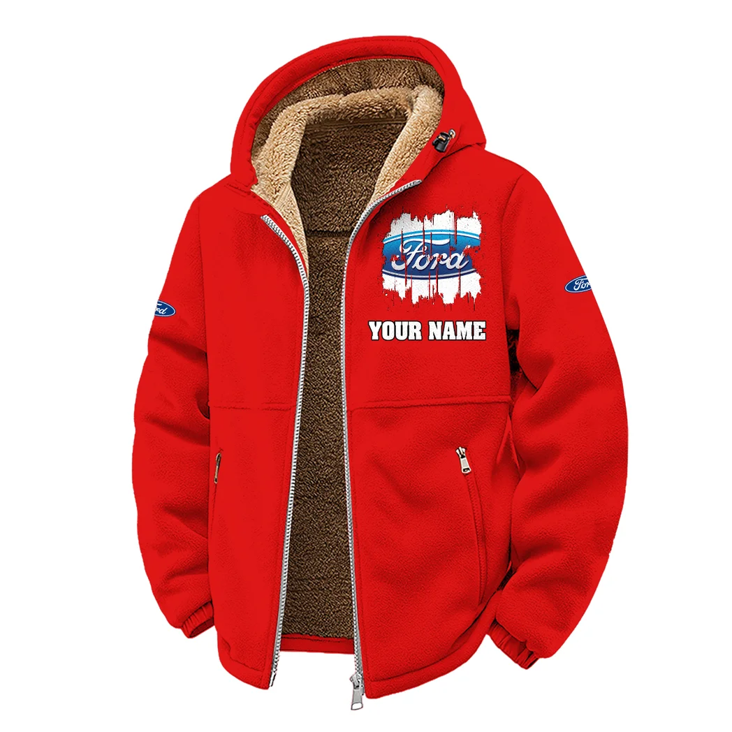 Pickup Legend Winter Fleece Jacket, Heavyweight Plush Fleece HVN1451FO - Red - Image 2