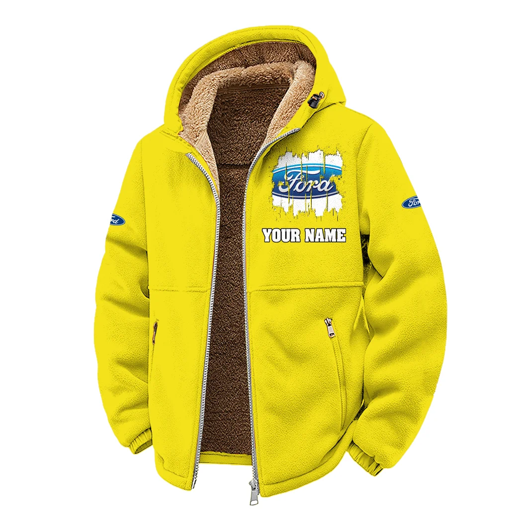 Pickup Legend Winter Fleece Jacket, Heavyweight Plush Fleece HVN1451FO - Yellow - Image 2
