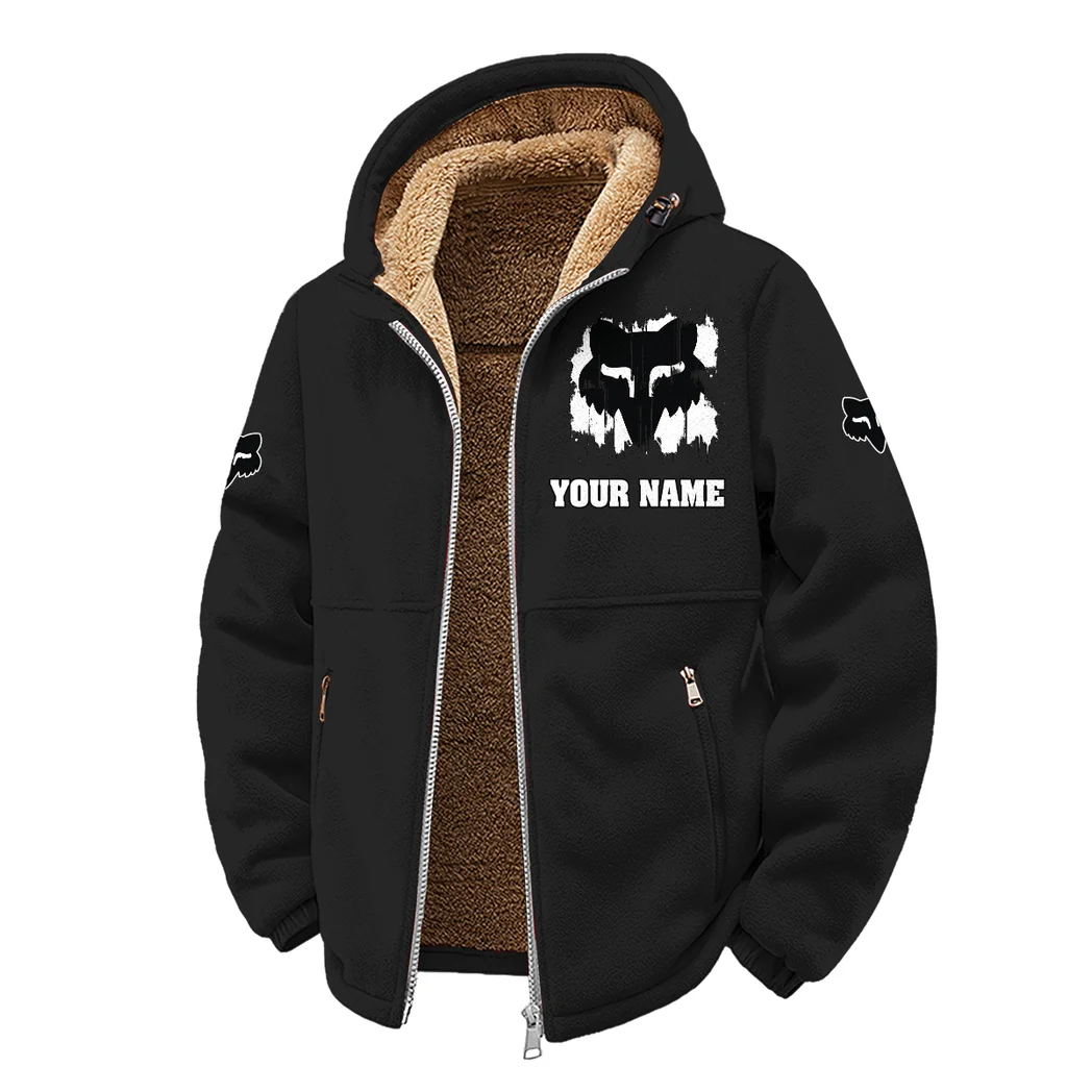 Off-Road Apparel Winter Fleece Jacket, Brushed Interior Winter Fleece HVN1451FR - Black - Image 2