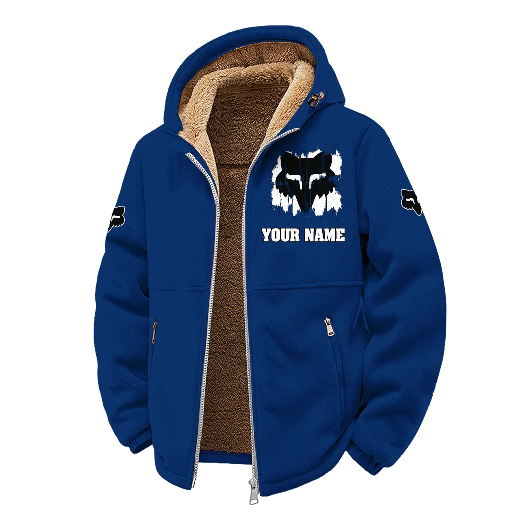 Off-Road Apparel Winter Fleece Jacket, Brushed Interior Winter Fleece HVN1451FR - Navy - Image 2