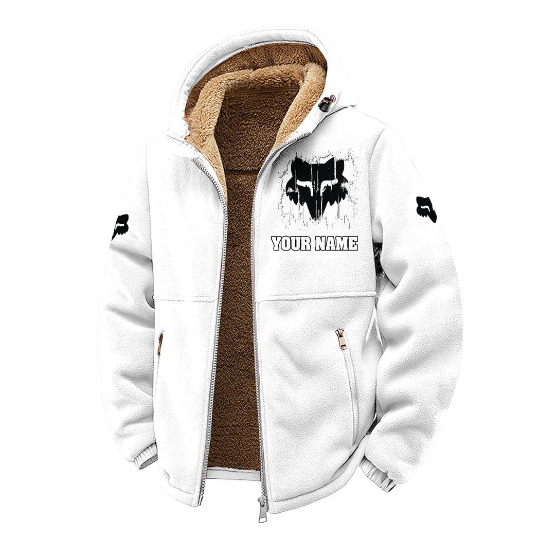 Off-Road Apparel Winter Fleece Jacket, Brushed Interior Winter Fleece HVN1451FR - White - Image 2