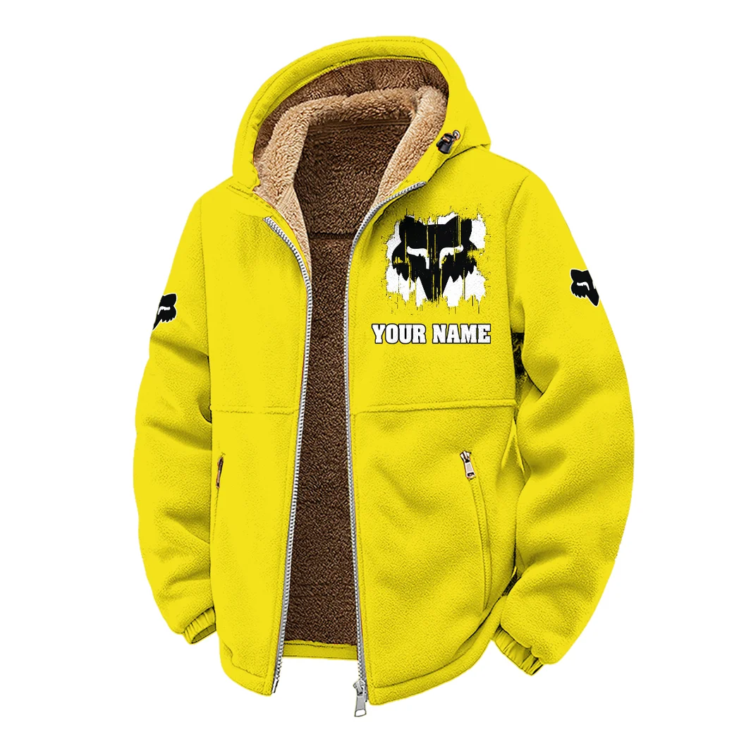 Off-Road Apparel Winter Fleece Jacket, Brushed Interior Winter Fleece HVN1451FR - Yellow - Image 2