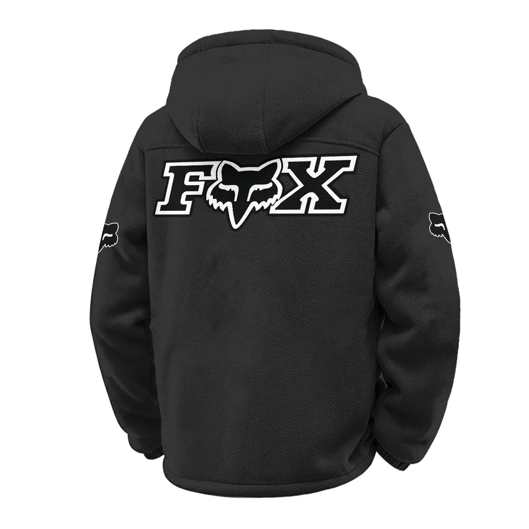 Off-Road Apparel Winter Fleece Jacket, Brushed Interior Winter Fleece HVN1451FR - Black - Image 3
