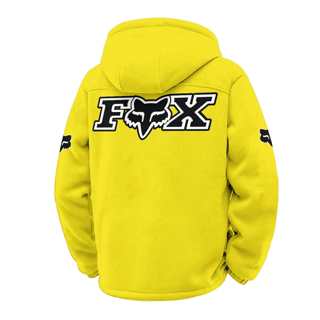 Off-Road Apparel Winter Fleece Jacket, Brushed Interior Winter Fleece HVN1451FR - Yellow - Image 3