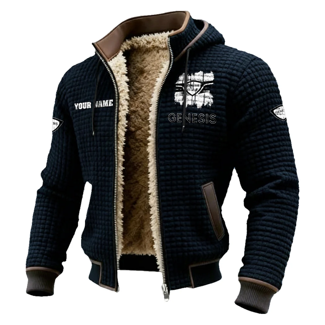 Prestige Sedan Fleece-Lined Hooded Jacket, Heavyweight Cozy Sport Shell HVN1451GE - Black - Image 2