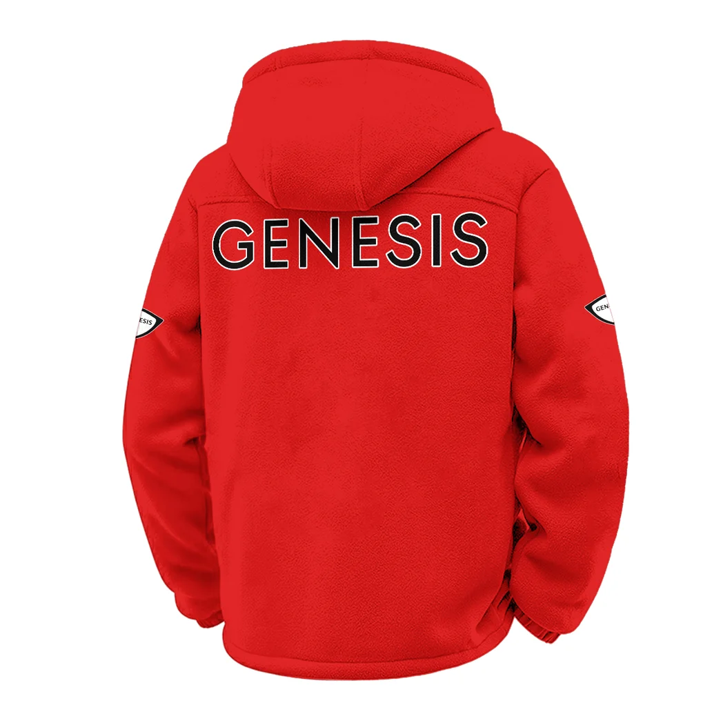 Prestige Sedan Winter Fleece Jacket, Luxe Microfleece Pullover HVN1451GE - Red - Image 3