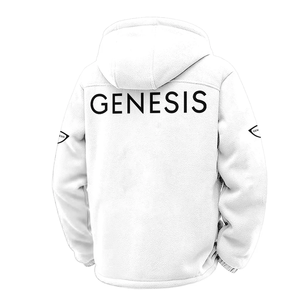 Prestige Sedan Winter Fleece Jacket, Luxe Microfleece Pullover HVN1451GE - White - Image 3